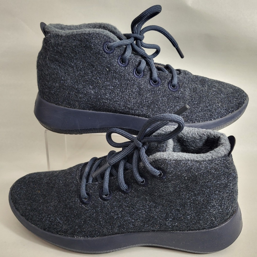 Allbirds Shoes Mens (Sz 8) Blue Sneakers Warm Runner Up Mizzle WRU Merino Wool